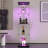 LED Lights Glass Display Cabinet 4 Shelves With Door, Floor Standing Curio Bookshelf