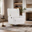 Fauteuil inclinable électrique pivotant, rembourré Boucle 360 ° avec base 5 étoiles - beige-235535701