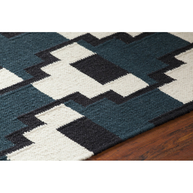 Tapis bleu marine / crème Louis, 5 pi x 7 pi 6 po