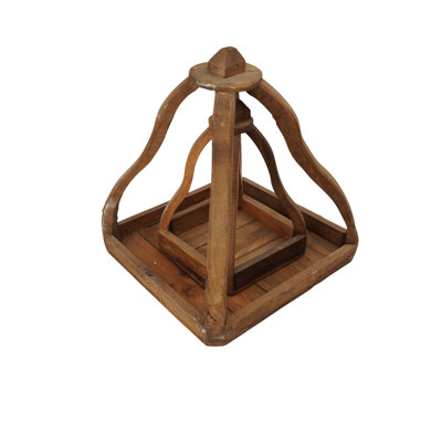 Bell Farmhouse Wooden Lanterns-Nesting Pair-White
