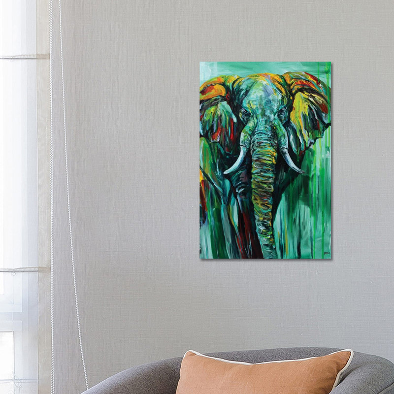 Emerald King by Lindsey Dahl - Wrapped Canvas Painting, 66.04 cm H x 45.72 cm W x 1.91 cm D