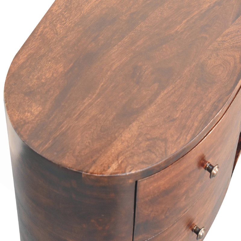 Meuble audio-vidéo en bois noyer clair