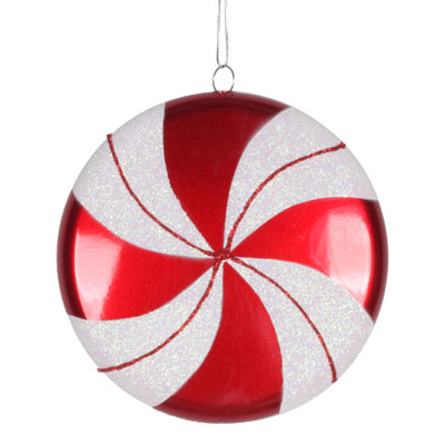 6" Flat Swirl Candy Ornament