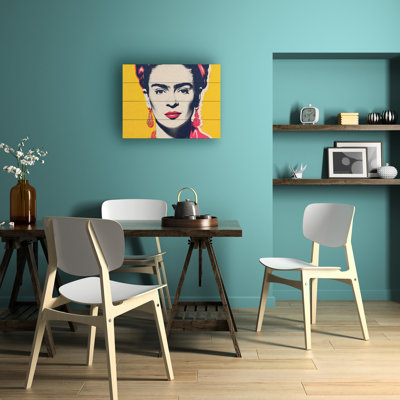 Treechild  Oh Frida No 1 Wood Slat Art