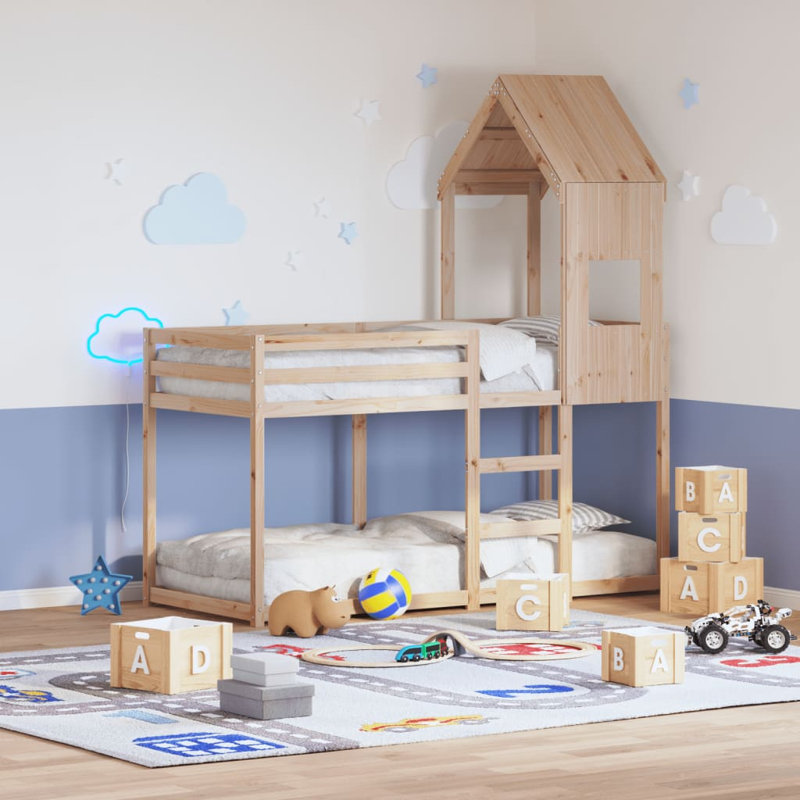 Arely Bunk Bed Accessories, 132cm H x 55cm L x 84cm W, Natural