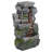 Halloway Resin Towering Cave Rustic Gray Indoor Tabletop Fountain