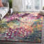 Tapis abstrait rose / vert / jaune Isabea-1457982552