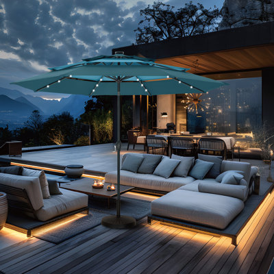 Parasol lumineux 120 "avec manivelle