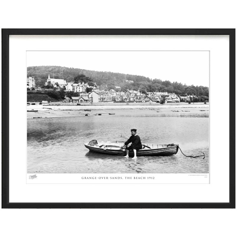 Grange-Over-Sands, The Beach 1912 by Francis Frith - Single Picture Frame Print, 45cm H x 60cm W x 2.3cm D