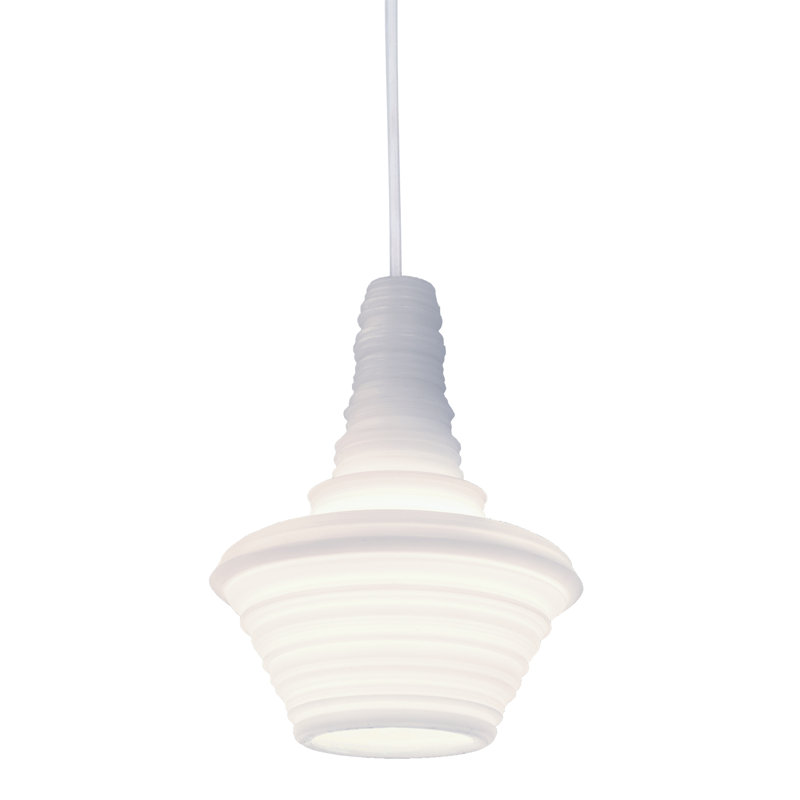 Luminaire suspendu géométrique 1 lumières unique Stupa, Blanc