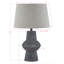 Lampe de table 26 "avec abat-jour en lin Portland, gris foncé