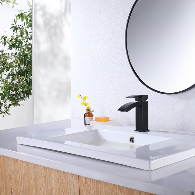 Robinet de lavabo de salle de bain monotrou Waterfall