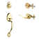 Copper Creek Handleset with Single Cylinder Deadbolt and Copper Creek Door Lever and Colonial Rosette
