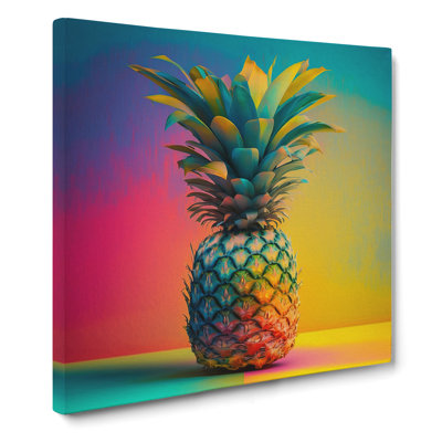 Pineapple Colour Field - Wrapped Canvas