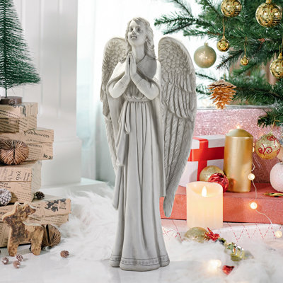 Divine Guidance Praying Angel Statue