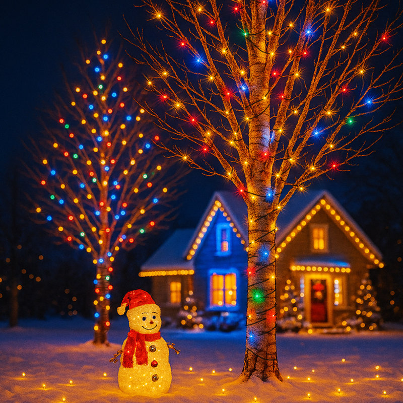Guirlande lumineuse de Noël multicolore 105 pi, Multi-couleur