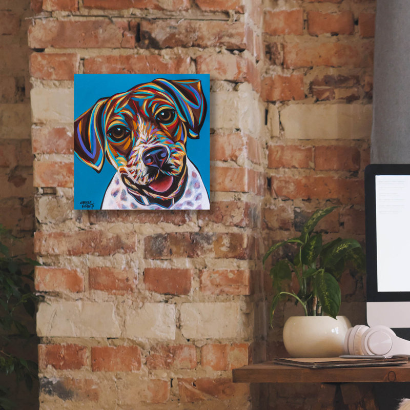 «Dog Besties 1» par Carolee Vitaletti, H 12 po x l 12 po x P 0,75 po
