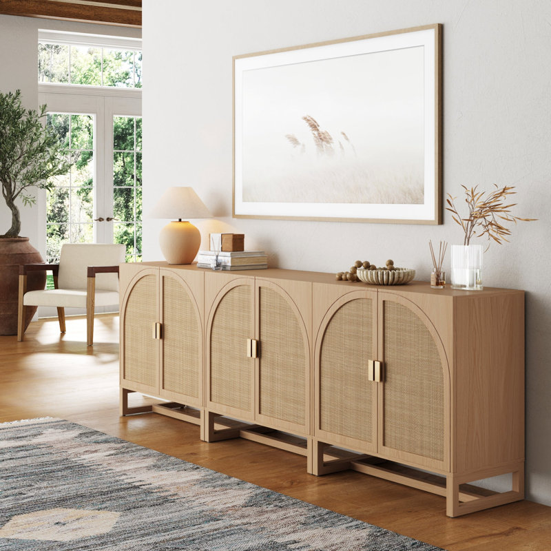 Wood Storage Cabinet Or TV Stand, Raw Oak