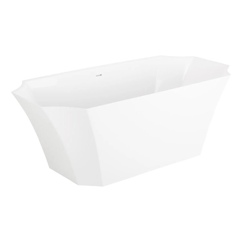 Rossetti 67'' Freestanding Soaking Solid Surface Bathtub