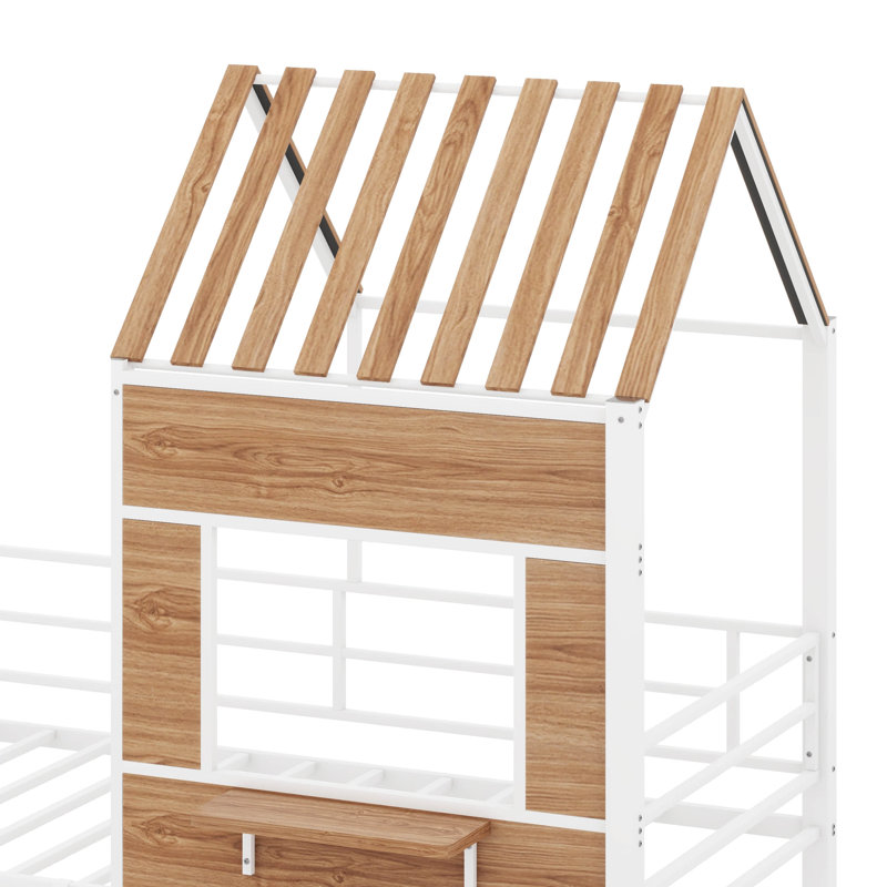 Notburg Kids Twin Loft Bed, White