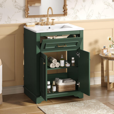 Meuble-lavabo 24 po avec lavabo en céramique