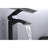Bathroom Sink Faucet With Matte Black Finish And Waterfall Spout - Single Handle Pop-Up Drain  Overflow Attached  Robust Stainless Steel For Performance Easy Installation In Affixed  Stable
