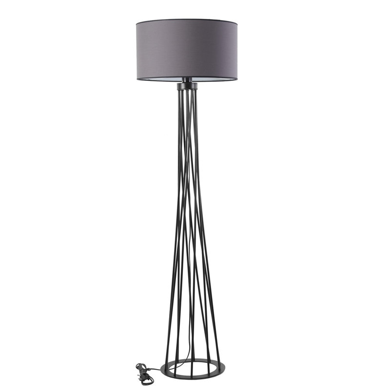 Yomara Modern Architectural Floor Lamp, Gray