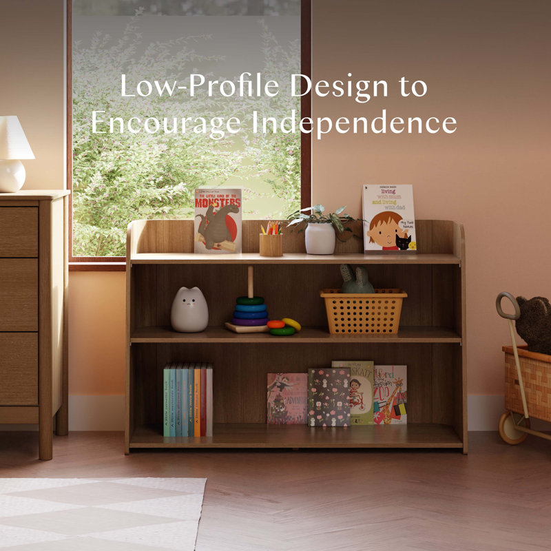 Melo Montessori-Inspired Bookcase, Natural Walnut
