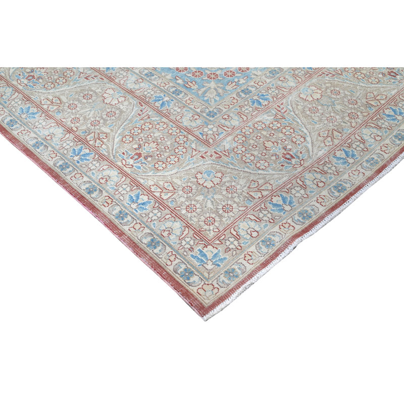 Hand Knotted Wool Area Rug in Camel