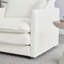 Canapé modulaire en U avec repose-pieds réversible, 5 canapé-lit blanc, 2 repose-pieds, 5