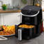 Daewoo Compact Air Fryer 2 Litre Mini Space Saving Energy Efficient Oil Free, 2L Single Pot Air Fryer - Blk