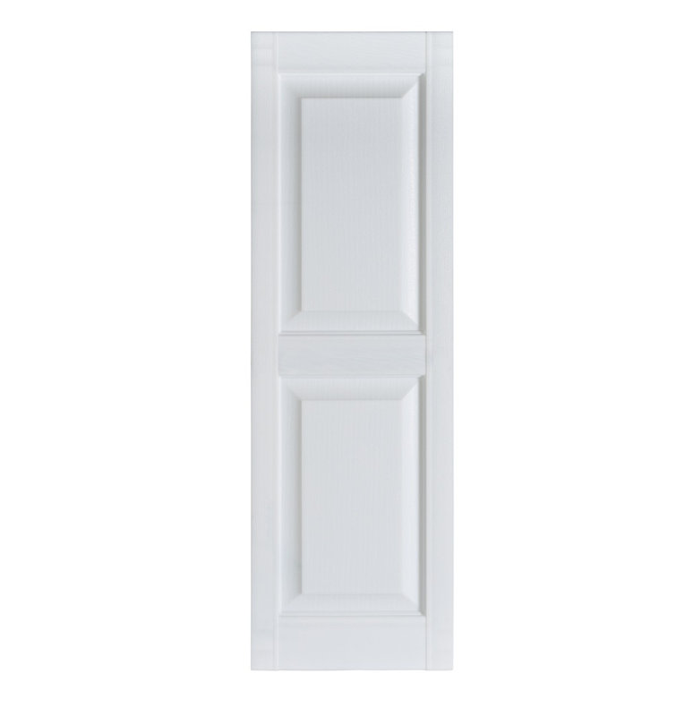 Premier White Polystyrene Raised Panel Shutters Set of 2