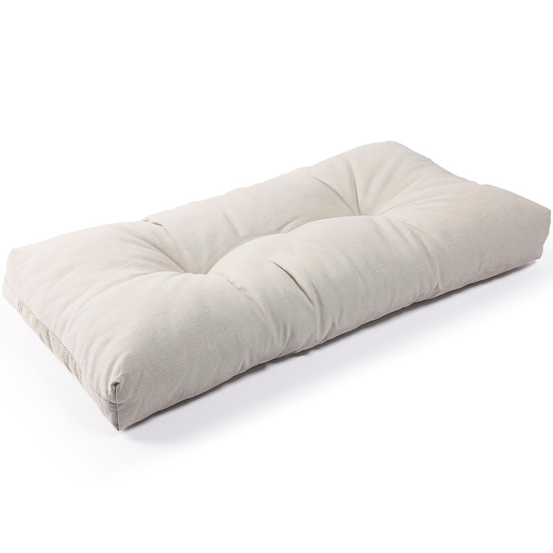 Sunrox Indoor/Outdoor Non Slip Memory Foam Bench Cushion, 30" W x 14" D, Cream