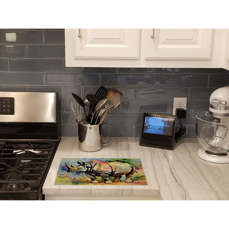 Rhinoceros Glass Cutting Board Large