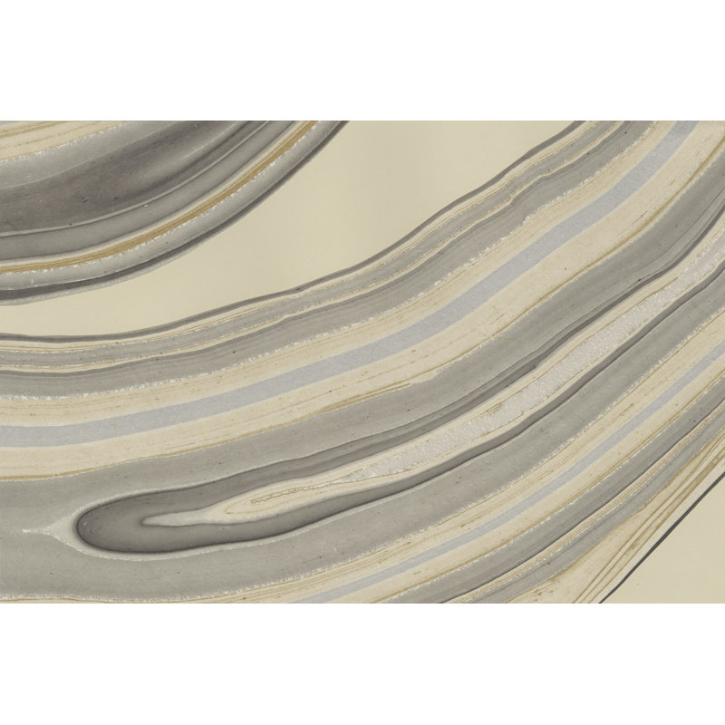 Cross Sections II by Renée W. Stramel - Wrapped Canvas Painting, 32cm H x 48cm W, Black Floater Framed