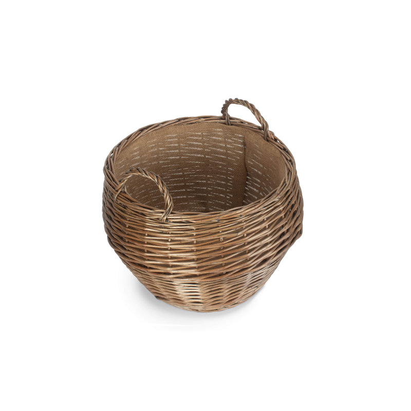 Stumpy Wicker Storage Basket, 38cm H x 43cm W x 43cm D