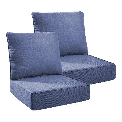 Ensemble de coussins de siège / dossier de remplacement pour l'extérieur 6 po (ensemble de 2)