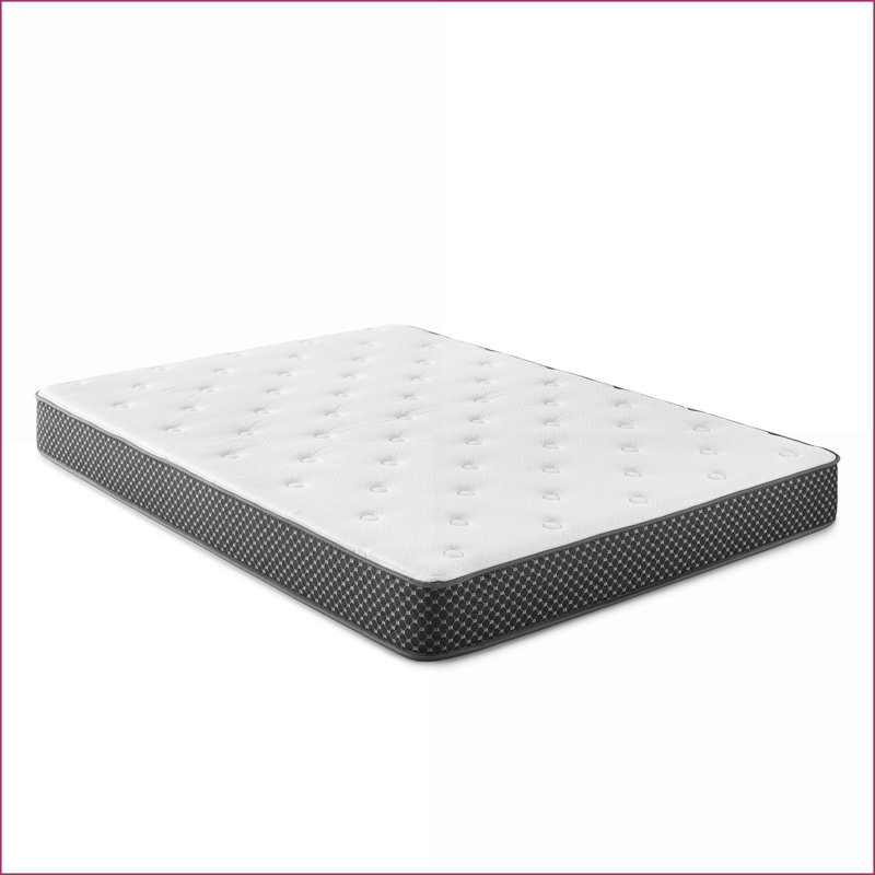 Matelas, matelas matelassé ferme en mousse matelassée de 6 po avec mousse viscoélastique imprégnée de gel et housse en tricot extensible | Mousse | Simple