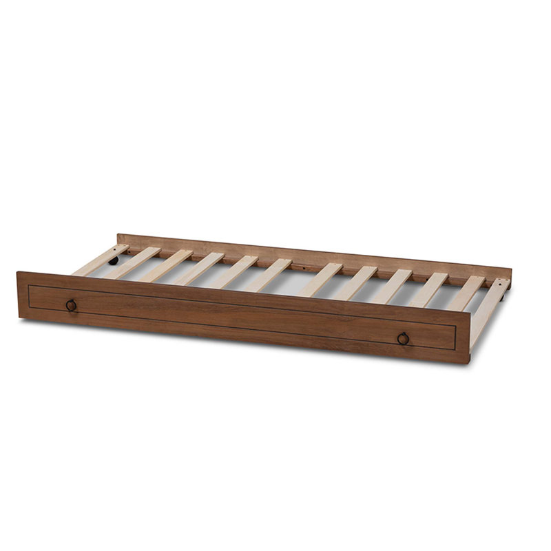 Lit gigogne simple Keiona, Brun