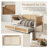 Traditional Style Rattan Twin Size Daybed with Twin Trundle | Solid Pine Wood Frame, No Box Spring Needed – Space‑Saving Guest Bed for Limited Spaces, Kids’ Rooms, or Coastal Farmhouse Decor-883486276