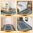 Ottohome Non-Slip Bordered Area Rug For Living Room, Hallway, Entryway Rug, Blue-1233561622
