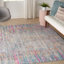 Tapis fuchsia / bleu à motif abstrait Harrower-2103125935