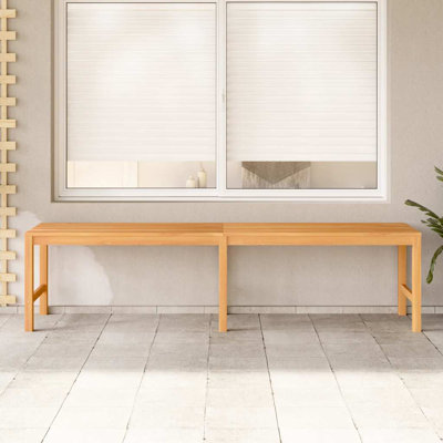vidaXL Patio Bench, Indoor/Outdoor for Entryway, Garden, Solid Teak Wood