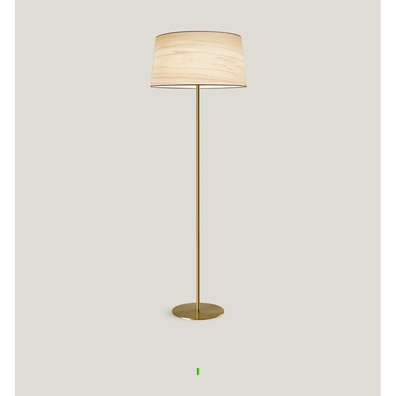 Zeta Floor Lamp - 18.5" Diameter, Natural White, Gold, Dimmable