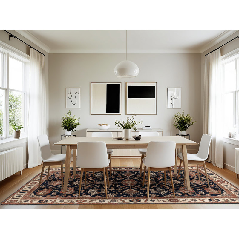 Machine Washable Turkish Brown Area Rug, Rectangulaire 7 pi x 10 pi