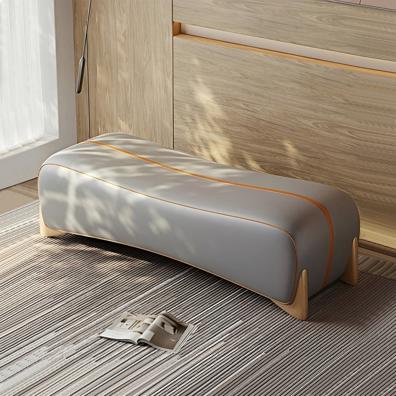 Banc de rangement Shontaya, Gris, H 17,71 po x l 59,05 po x P 19,68 po