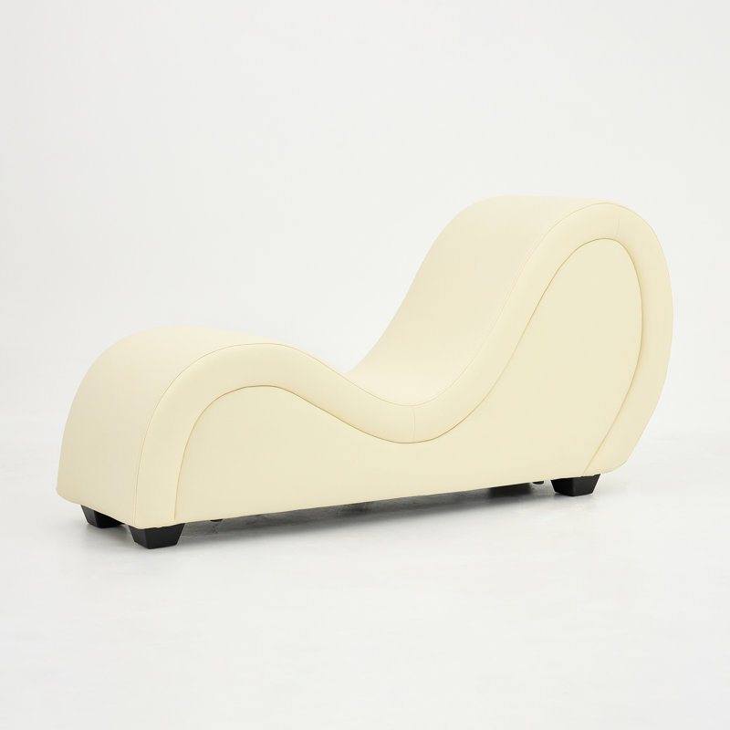 Faux Leather Chaise Lounge, White