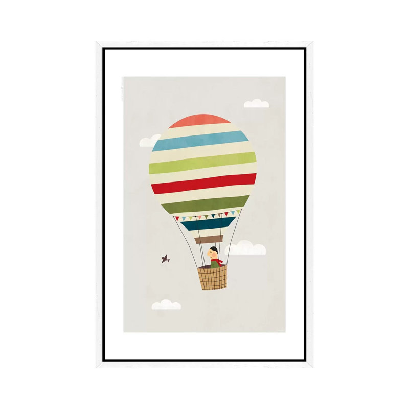 Balloon 1 Piece Floater Frame Wall Art on Canvas