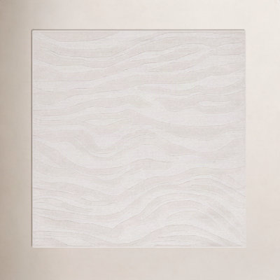 Burleson Ivory Hand-Tufted Abstract Wool Rug