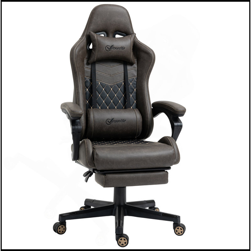 Fauteuil de jeu inclinable confortable avec caractéristiques ergonomiques avancées, Brun